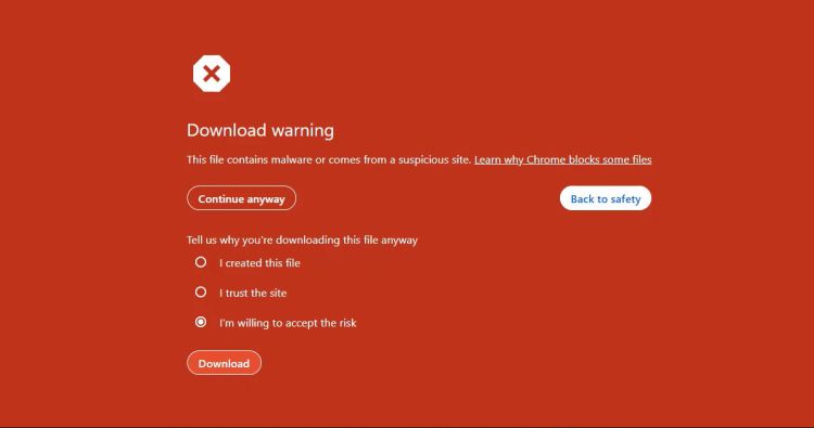 Chrome bald mit bildschirmfüllenden Download-Warnungen
