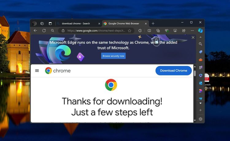 Edge will User immer aggressiver von Chrome wegbringen