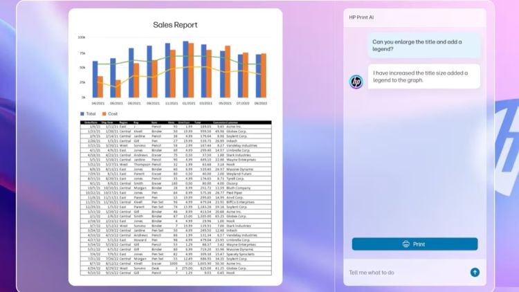 HP Print AI formatiert Ausdrucke neu