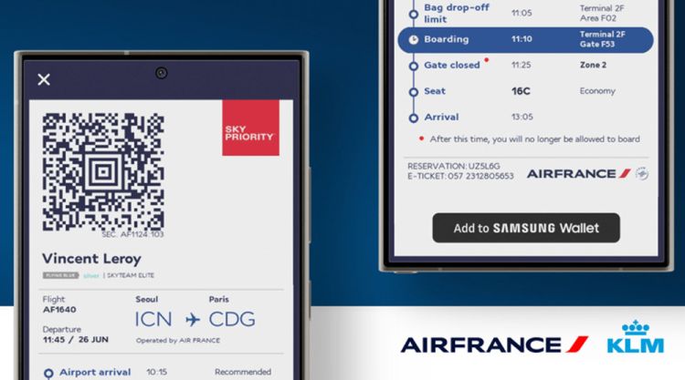 Air France/KLM integrieren 'Add to Wallet' für Samsung Wallet