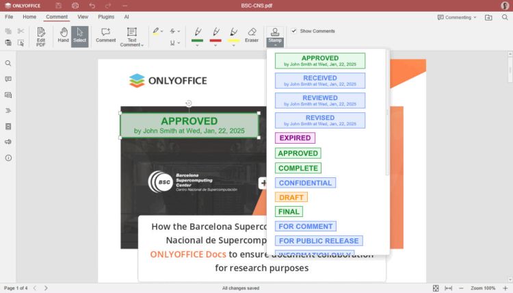 Onlyoffice Docs 8.3 mit verbessertem PDF-Editor