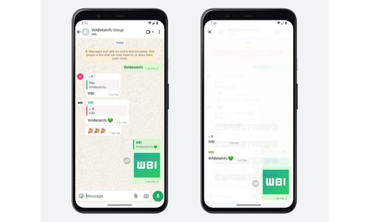 Whatsapp plant Threads für zusammenhängende Antworten